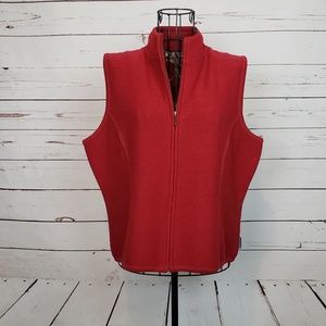 Woolrich Petite Full Zipper Wool Vest